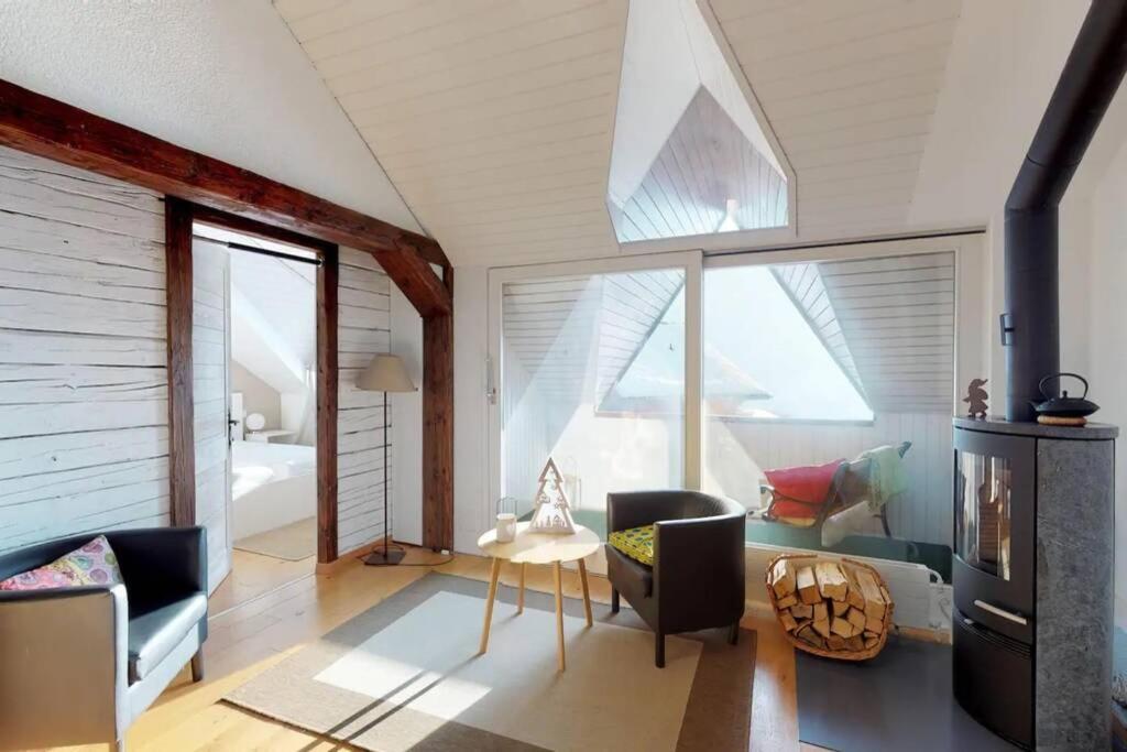 Charmant Et Lumineux Appartement Duplex A Charmey Bagian luar foto